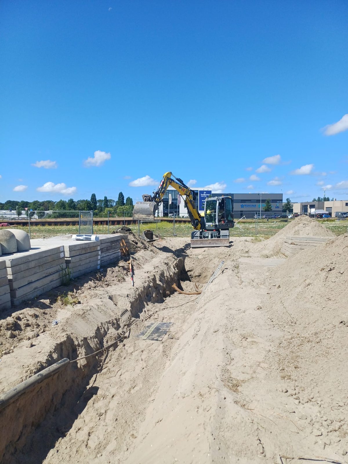 Overzicht van de bouwlocatie in 's-Gravenzande