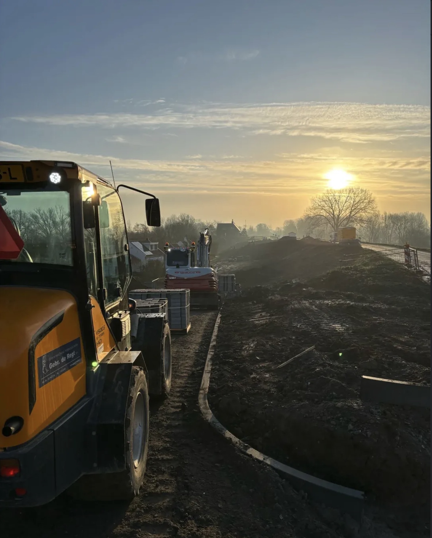 Wacker Neuson op een woningbouwlocatie